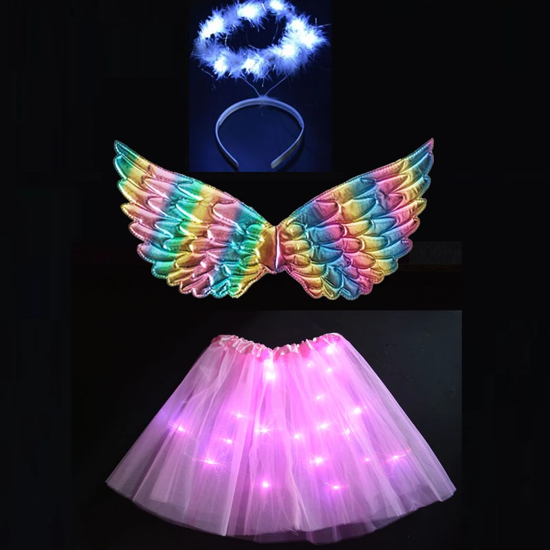 Светодиодная светящаяся вечерние ка в виде крыльев Ангела для