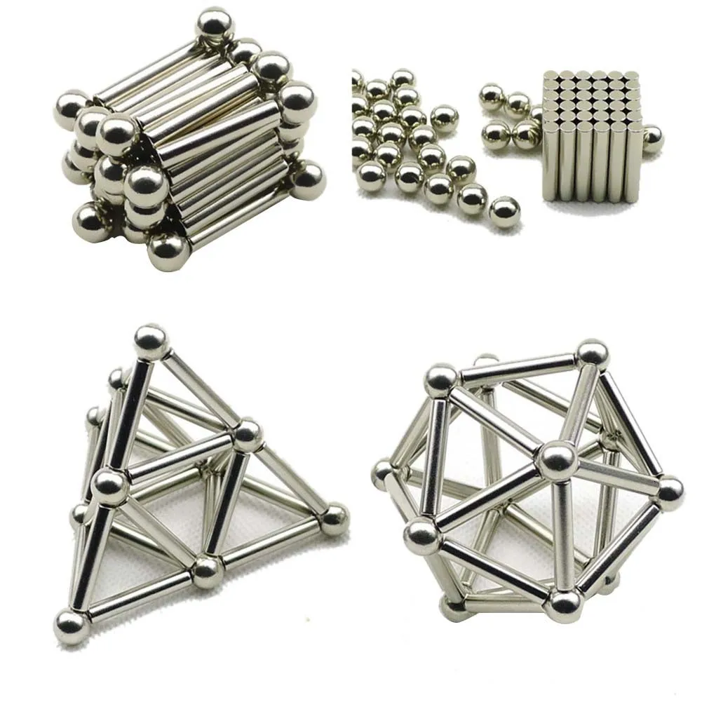 36 шт. инновационные buckyball магнитный стержень и 27 шт. стальной шар игрушка Строительный блок Набор игрушек для декомпрессии игрушки