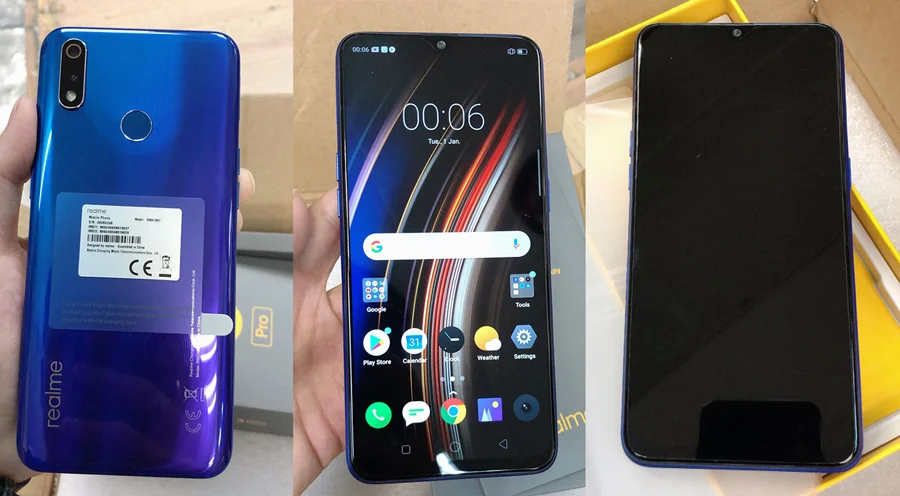 EU версия OPPO REALME 3 pro 6,3 ''4/6 ГБ 64/128 Гб Смартфон 4045 мА/ч, 16+ 5 Мп двойной Камера VOOC Быстрая зарядка 3,0 мобильный телефон