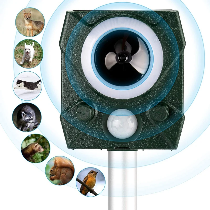 Отпугиватель кошек ультразвуковой отпугиватель животных на солнечных батареях