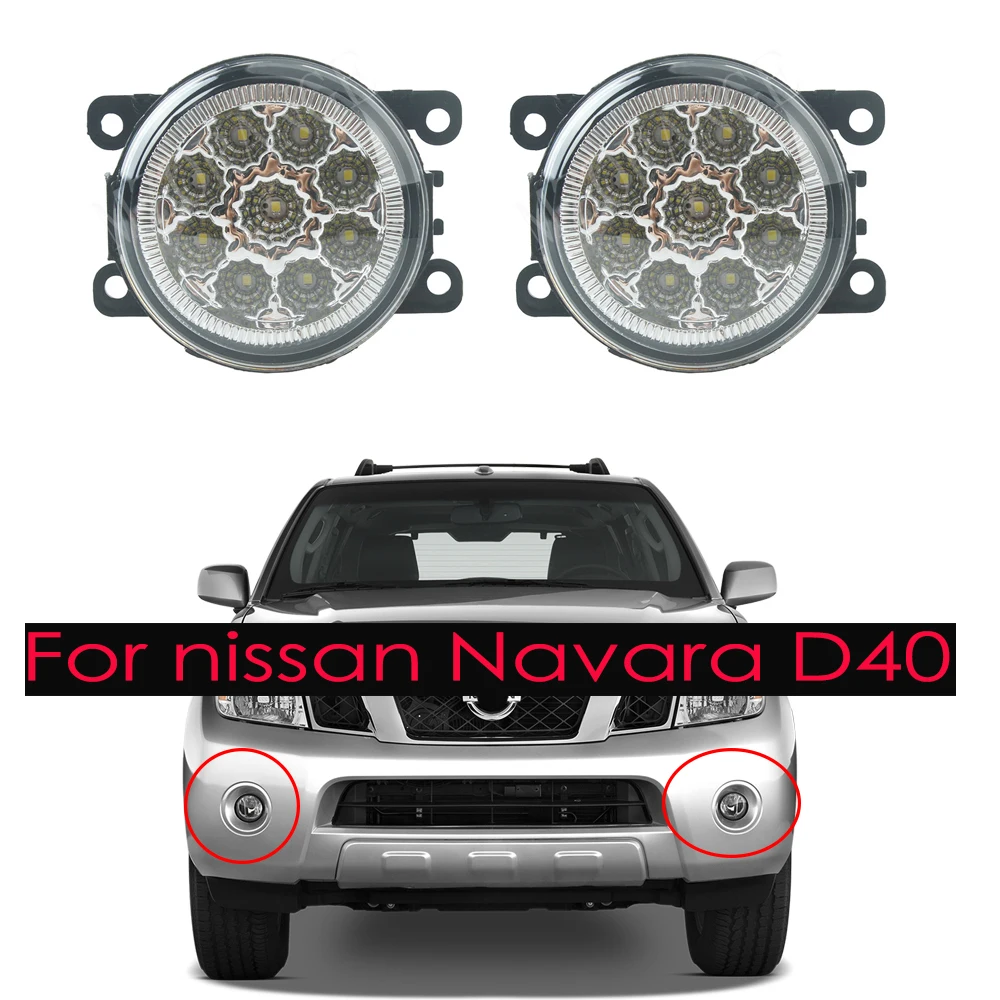 

led fog lights For NISSAN Navara D40 2005-2015 12V Note E11 Pathfinder R51 Pixo UA0 Armada DRL Fog Lamps lighting LED Lights