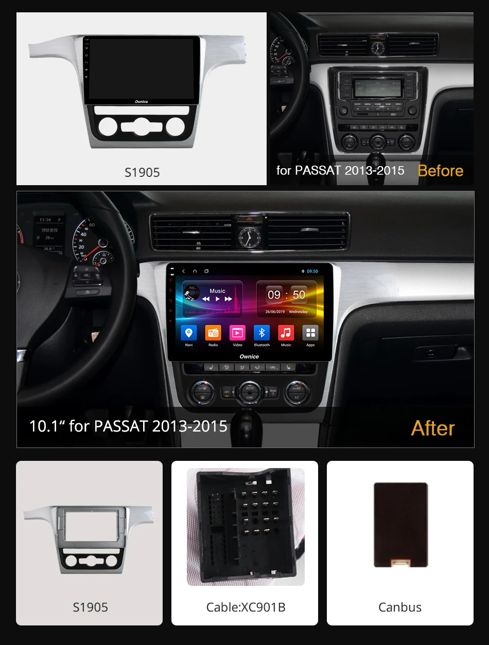 Ownice Android 9 0 Octa Core 10 1 &quotk3 k5 k6 автомобильный Радио плеер для Volkswagen Passat 2013 2014 2015 GPS Navi 4G