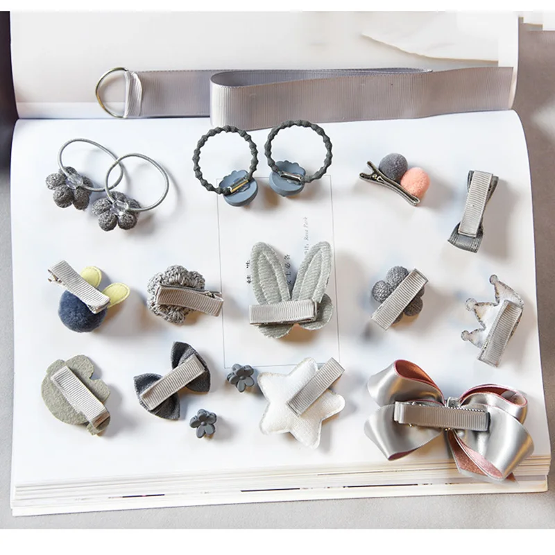 18 шт./лот детские заколки для волос Рождественский орнамент подарок ленты банты