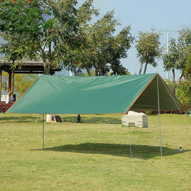 

Водонепроницаемая Брезентовая палатсветильник, садовый тент, гамак, защита от дождя, для отдыха на открытом воздухе, пляжа, навес, 4 х3 м 3 х3 м