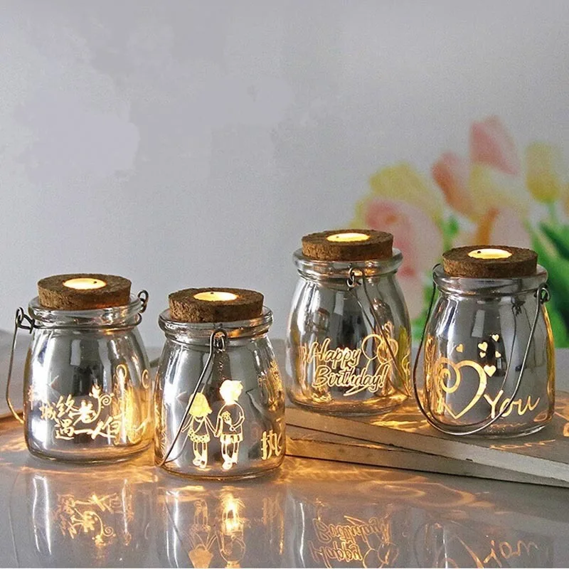 Декоративные ночные светильники светодиодная бутылочка для желаний светящиеся