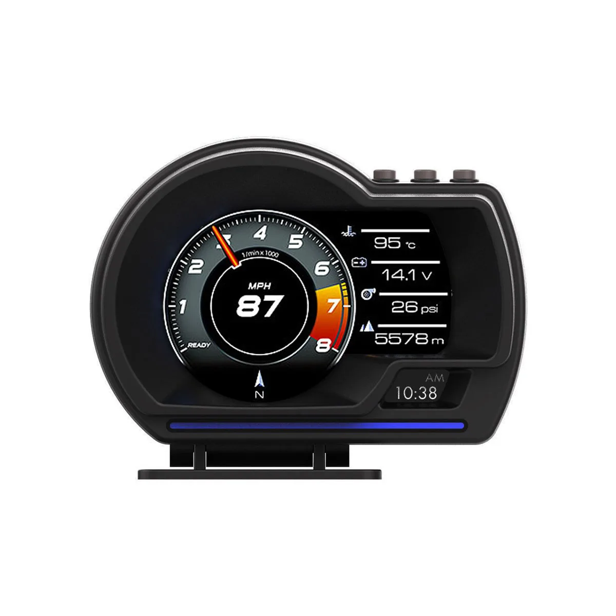 

Car HUD OBD GPS Dual System Smart Head-Up Display Speed Monitoring 9 Interface Digital Gauge Meter Alarm Overspeed Warning
