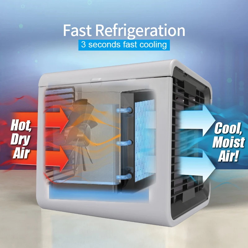 

USB Mini Air Conditioning Appliances Cooler Fans Air Cooling Fan Summer Portable Strong Wind For Office