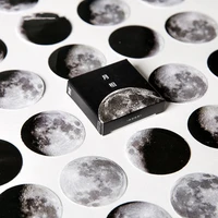 45pcs moon phases sticker 40mm magic planet calendar stickers diy sealing paste decoration adhesive kid gift diary journal h6422