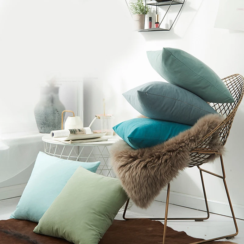 

Velvet Cushion Cover Pillowcase Solid Color Pillow Case Decor Sofa Throw Pillows Room Pillow Cover Decorative
