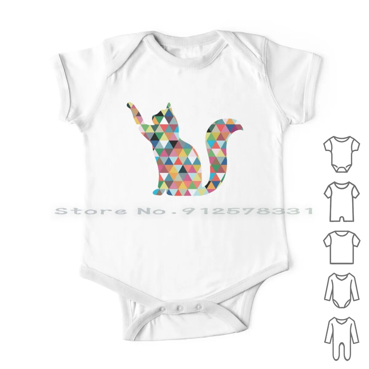 

Multicolor Geometric Cat Newborn Baby Clothes Rompers Cotton Jumpsuits Multicolor Cat Geometric Cat Cat Origami Cat Infant Long