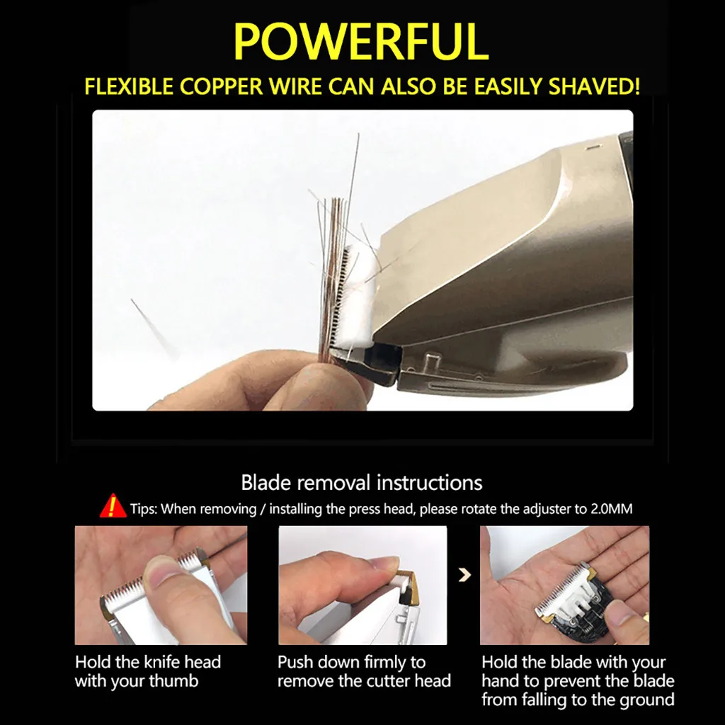 Электрическая машинка для стрижки волос перезаряжаемая малошумная беспроводные