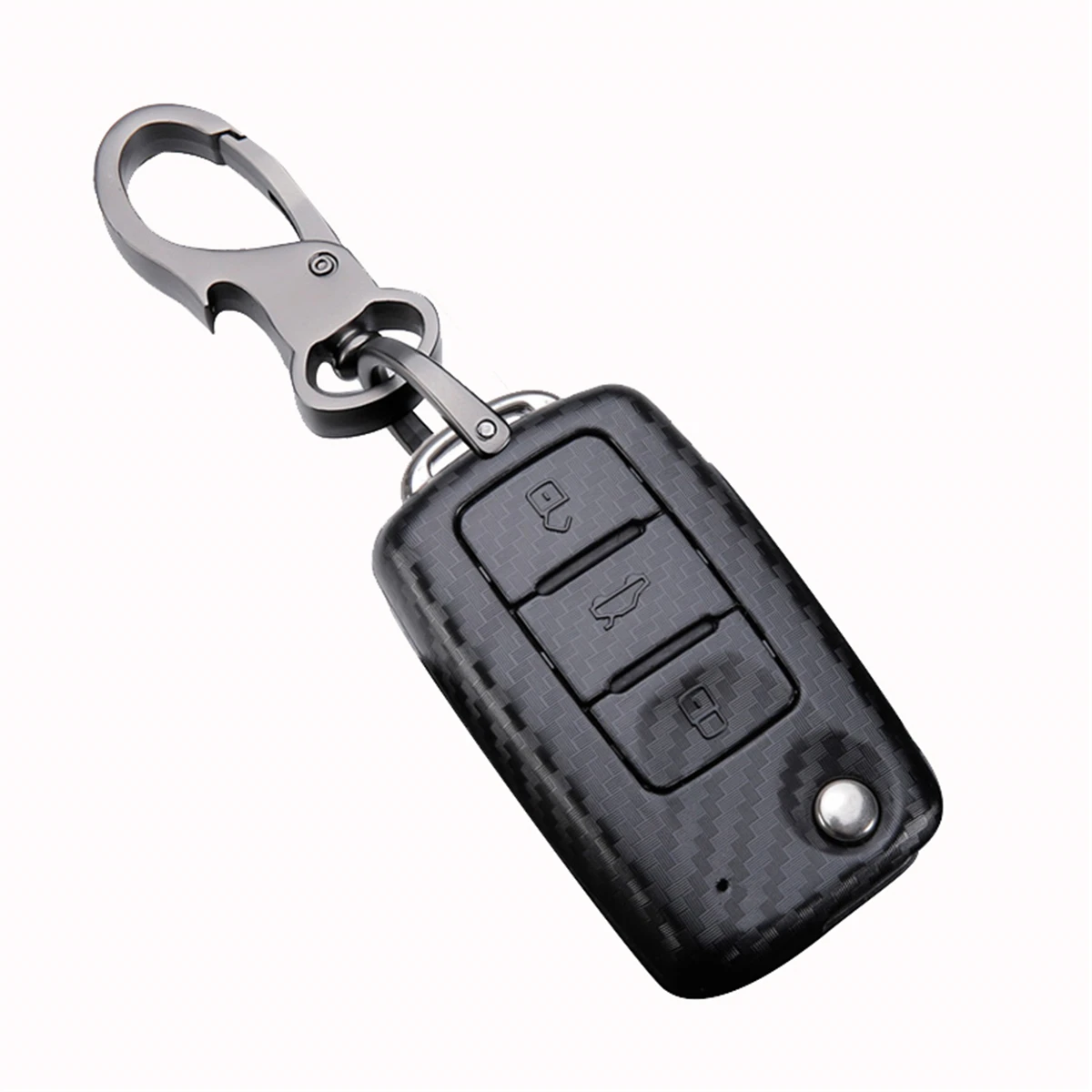 

ABS Double-sided Matte Car Smart Remote Key Cover Case Holder Protect Keychain Keyring for volkswagen Key Ring Key Chain