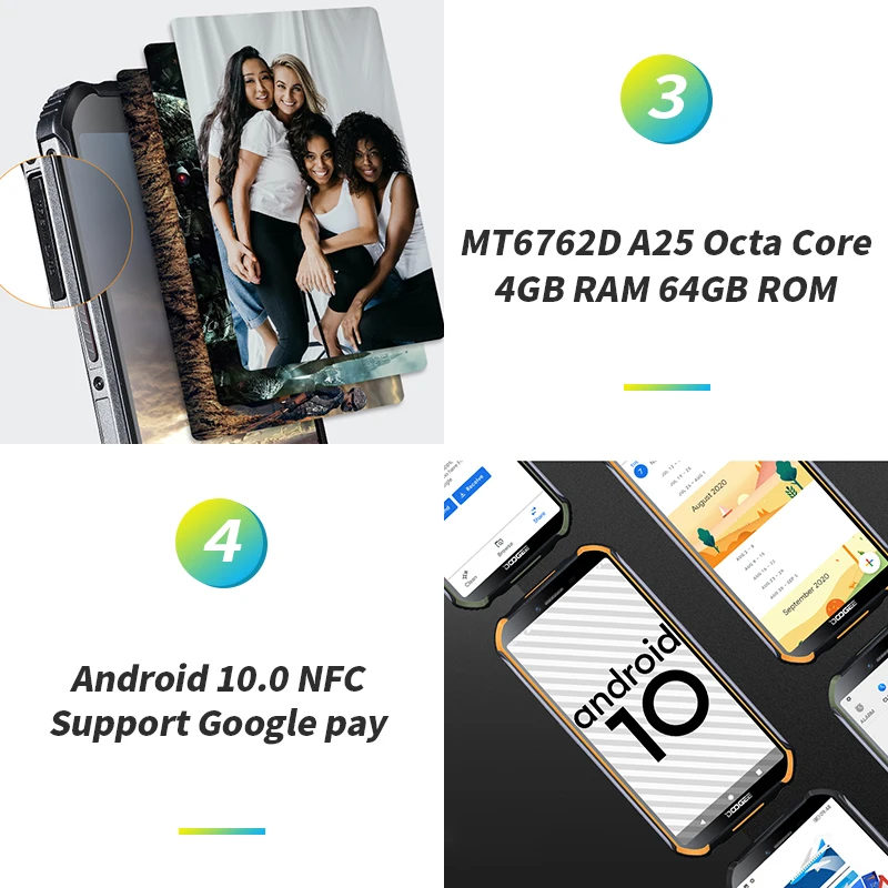 DOOGEE S40 Pro IP68/IP69K прочный смартфон 5 45 "NFC 4 Гб Оперативная память 64 Встроенная Helio A25