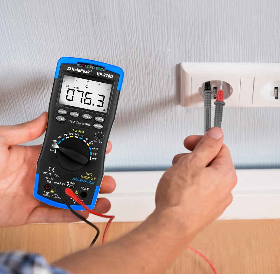 Высокоточный Φ цифровой мультиметр Автоматический диапазон True RMS 40000 отсчетов