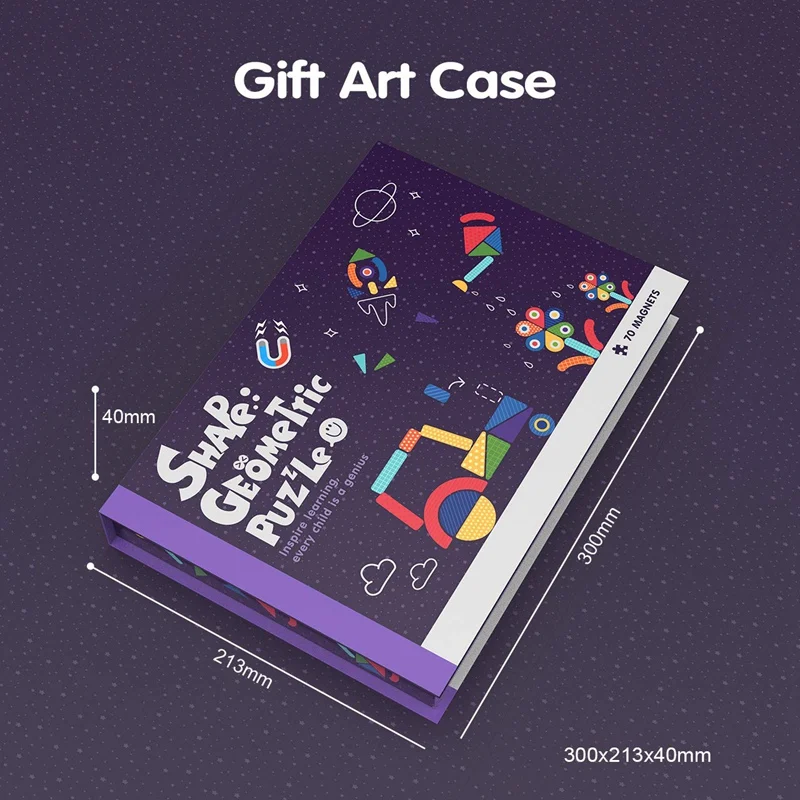 

Magnetic 3D Puzzle Jigsaw Tangram Game Toys for Children Gift for Kids Enlightening Drawing Board Games Educational Toys