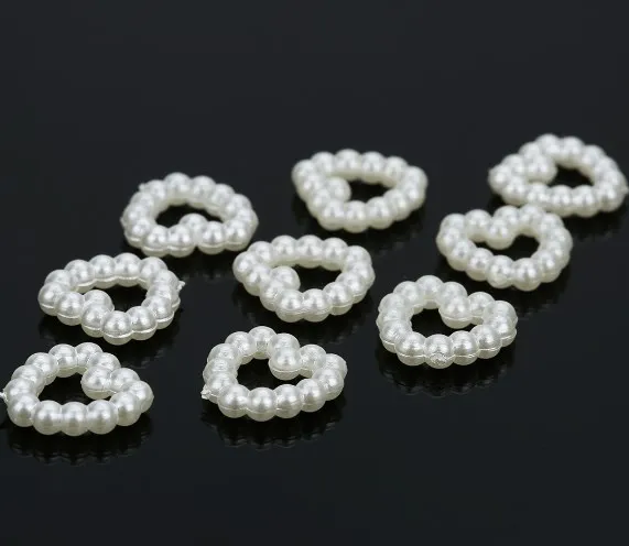 100 шт./лот резиновый жемчуг 12 мм мягкий в форме сердца для одежды/шляп/обуви