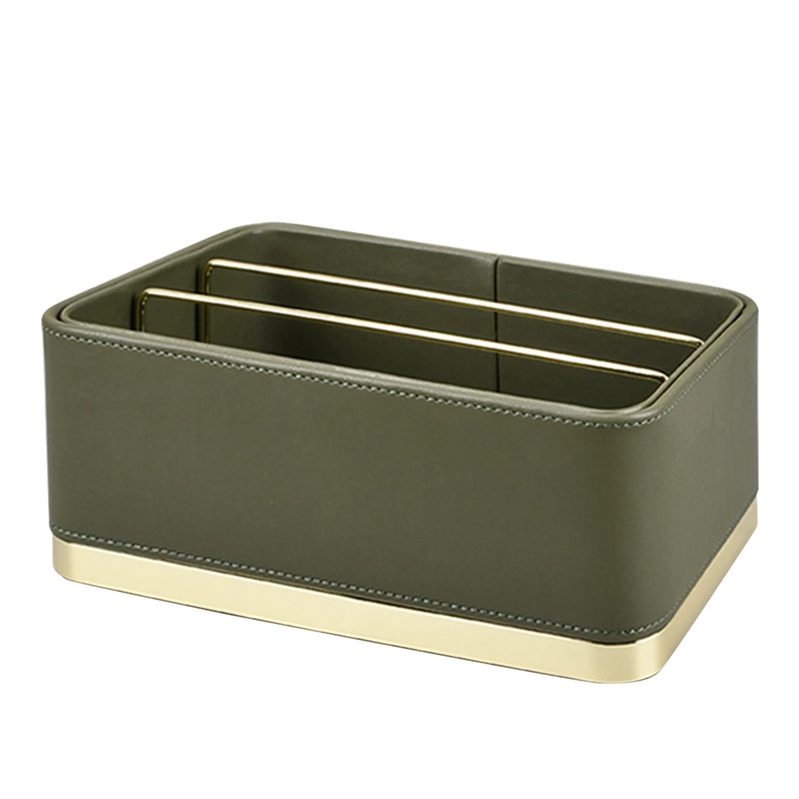 

Key Sundries Bedroom Makeup Luxury Organizer Multi Grids Desktop Hallway Cosmetics Storage Case PU Leather Living Room Simple