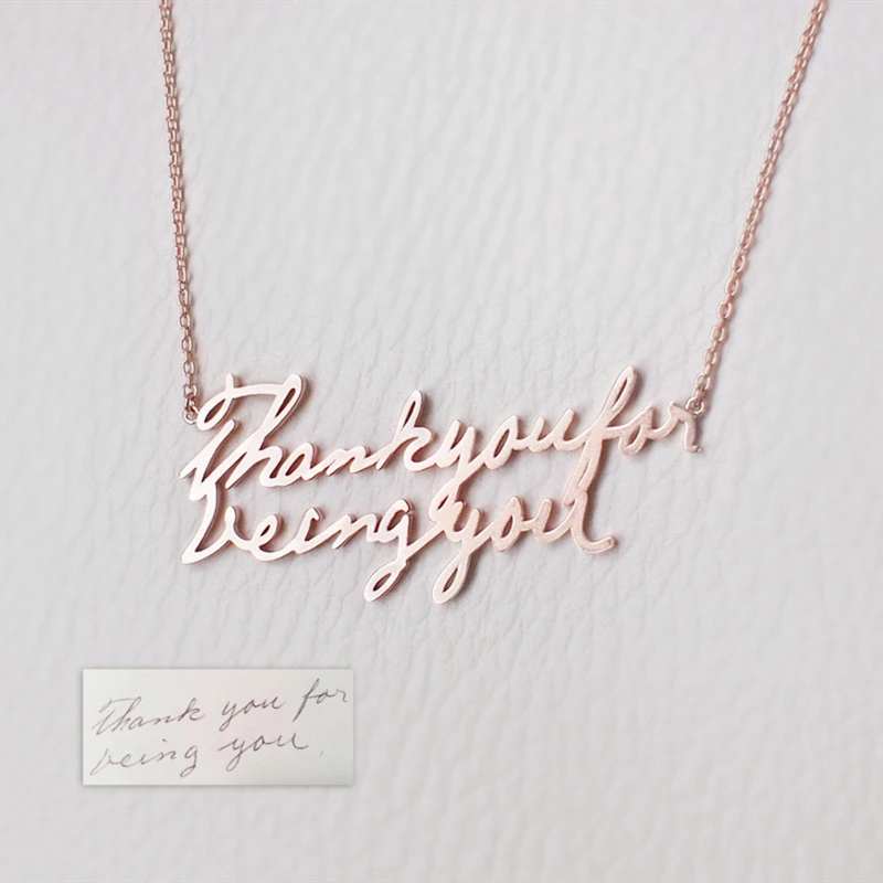 Двухслойные ожерелья с именем рукописного ввода для женщин ювелирные изделия