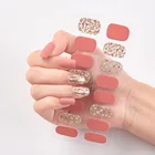 16 наконечниковлист твердые и узорные ногти самоклеющиеся наклейки для ногтей дизайнерский Набор наклеек для ногтей Nailart стикер