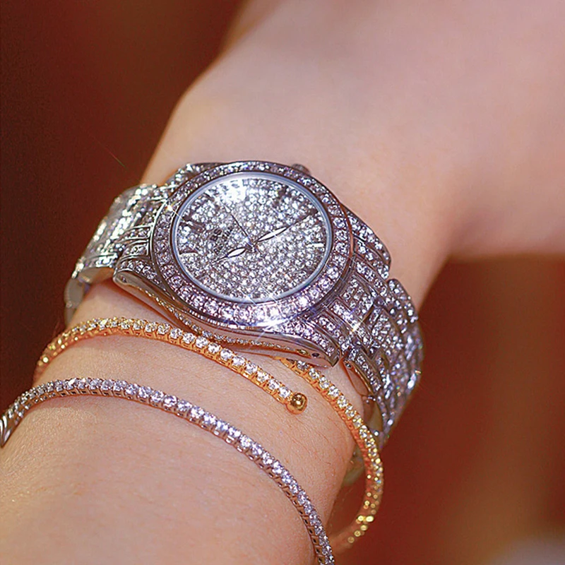 

New Style Watch Female Factory Direct Sale Starry Star Rhinestone Luxury Women's Quartz Watches Waterproof