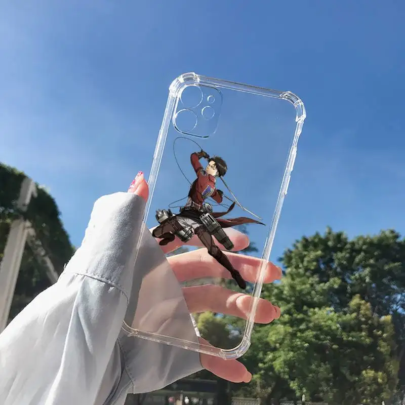 

attack on titan Phone Case Transparent for Clear iPhone 11 12 8 7 6 6S XS MAX Plus X 5S SE 2020 XR mini pro