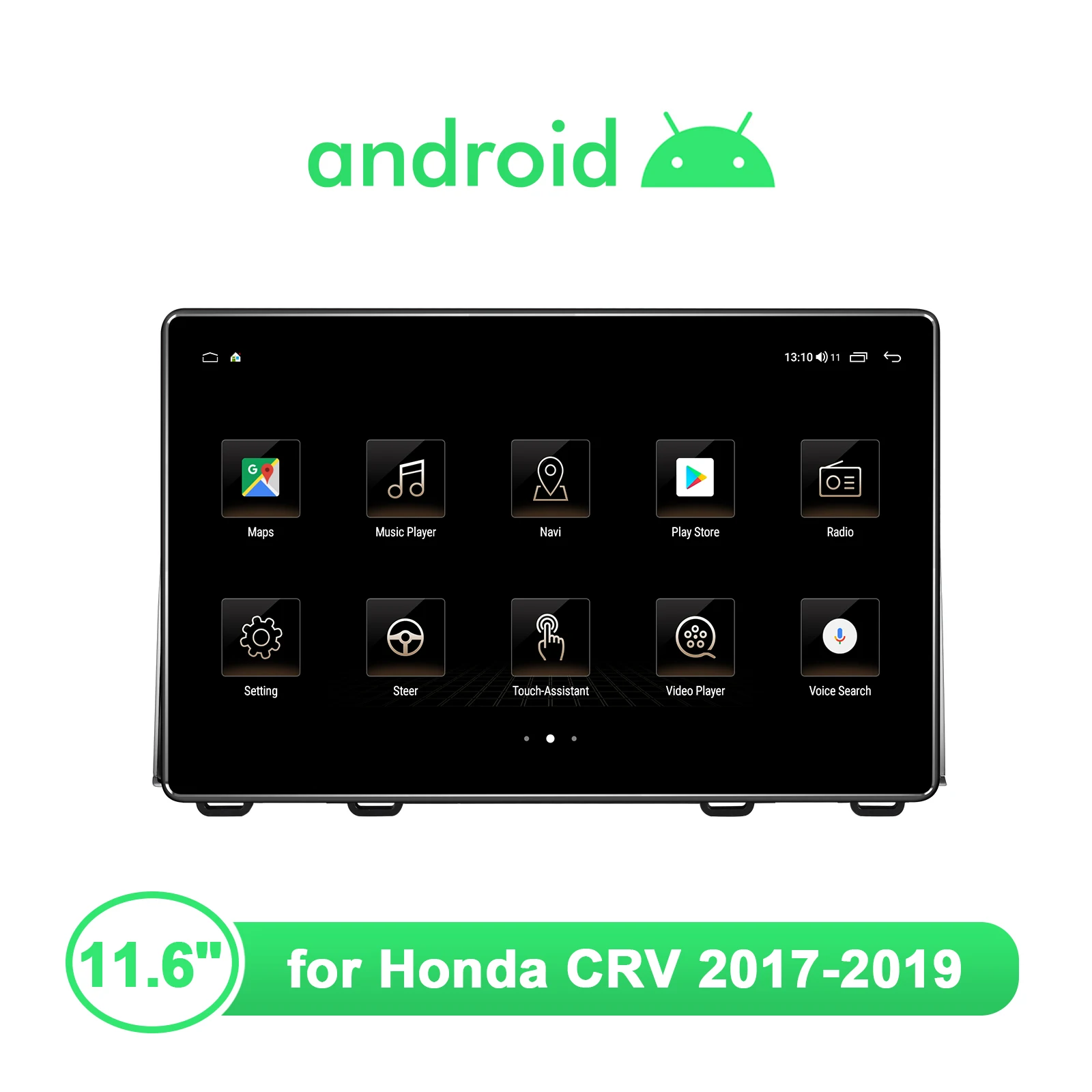 저렴한 라디오 테이프 레코더 1 Din 안 드 로이드 10 중앙 멀티미디어 플레이어 혼다 CRV 11.6-2017 2019 인치 자동차 라디오 GPS 무선 Carplay