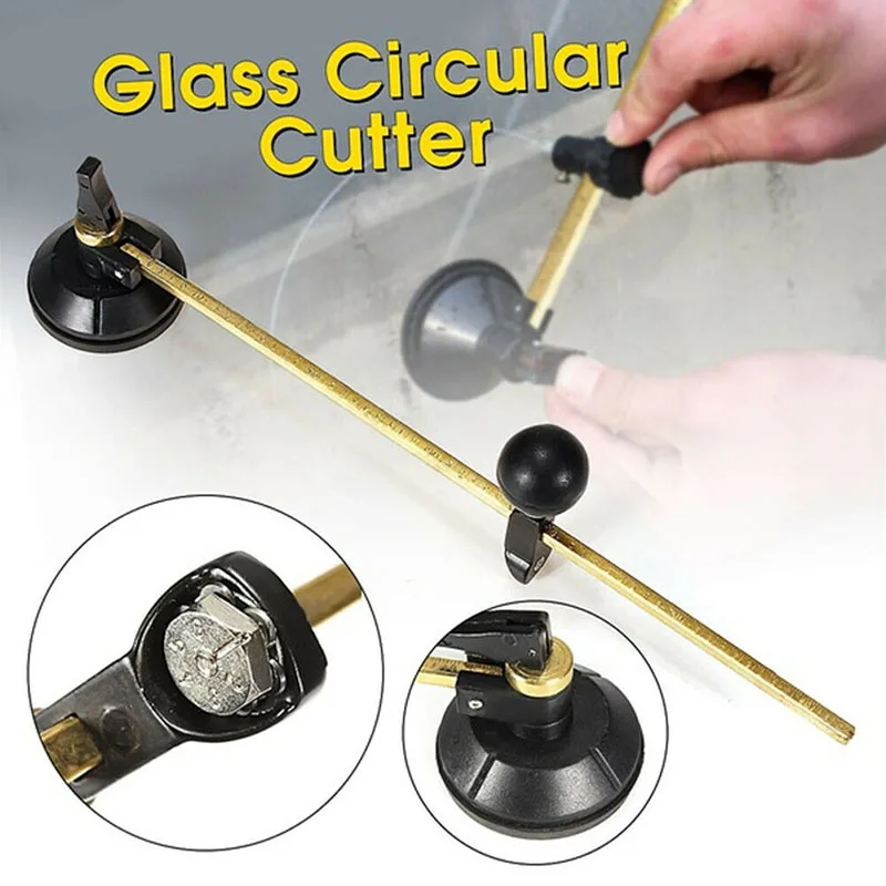 

60cm Circular Glass Cutter Roller Type Circular Glass Metal Cutter With Suction Cup Circle Cortador Glass Cutting Measuring Tool