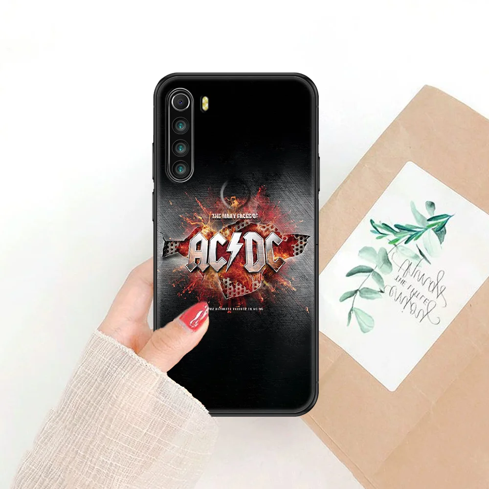 

AC Rock Dc Band Phone case For Xiaomi Redmi Note 7 7A 8 8T 9 9A 9S 10 K30 Pro Ultra black painting hoesjes art cell cover