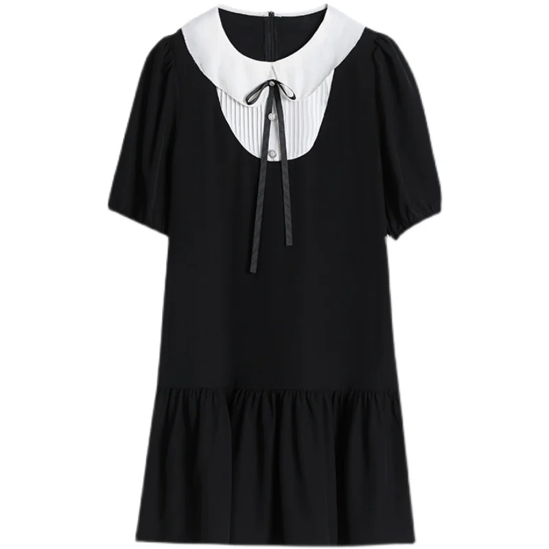 

Large size ladies' new short-sleeved summer brought fat mm loose big doll dress code show thin minus age