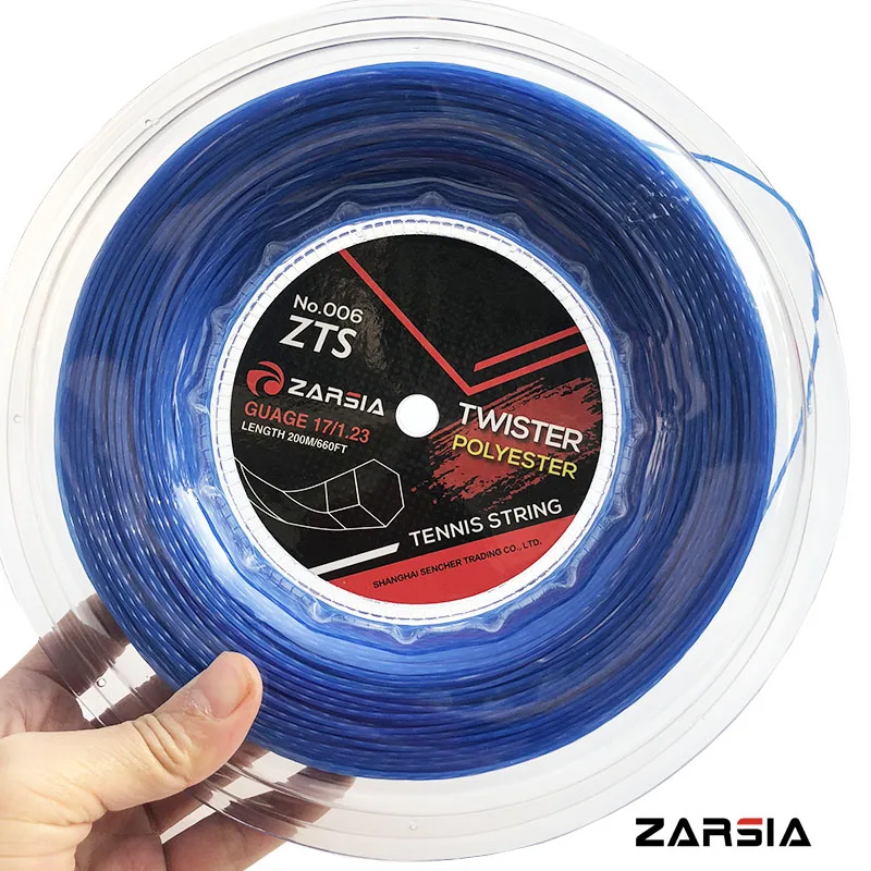 

Теннисная ракетка ZARSIA ZA99 HEXASPIN TWIST, 1,23 мм, 200 м
