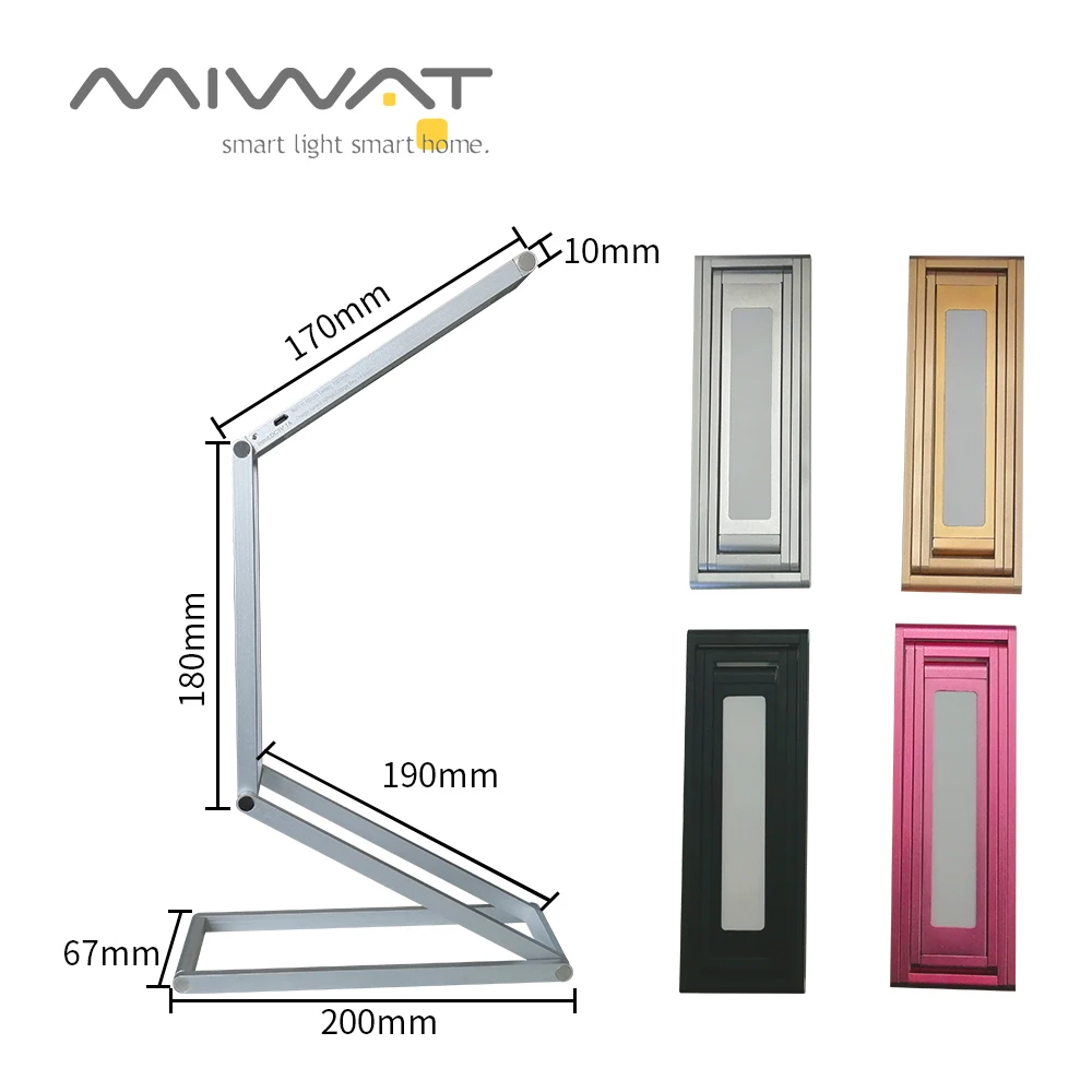 Светодиодный светильник с перезаряжаемой батареей настольная лампа