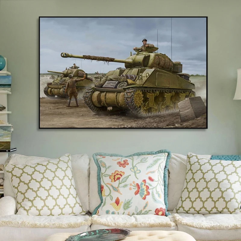 

Firefly Tank British Army World War II Artwork Fabric Poster Wall Painting Home Art Living Room Decoration