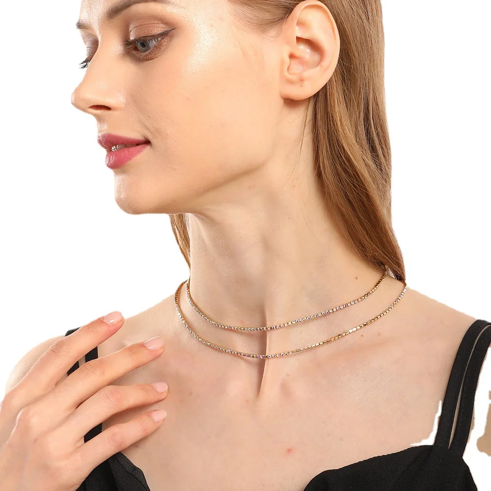 Цепочка для очков со стразами модная и простая цепочка с блестящими захвата