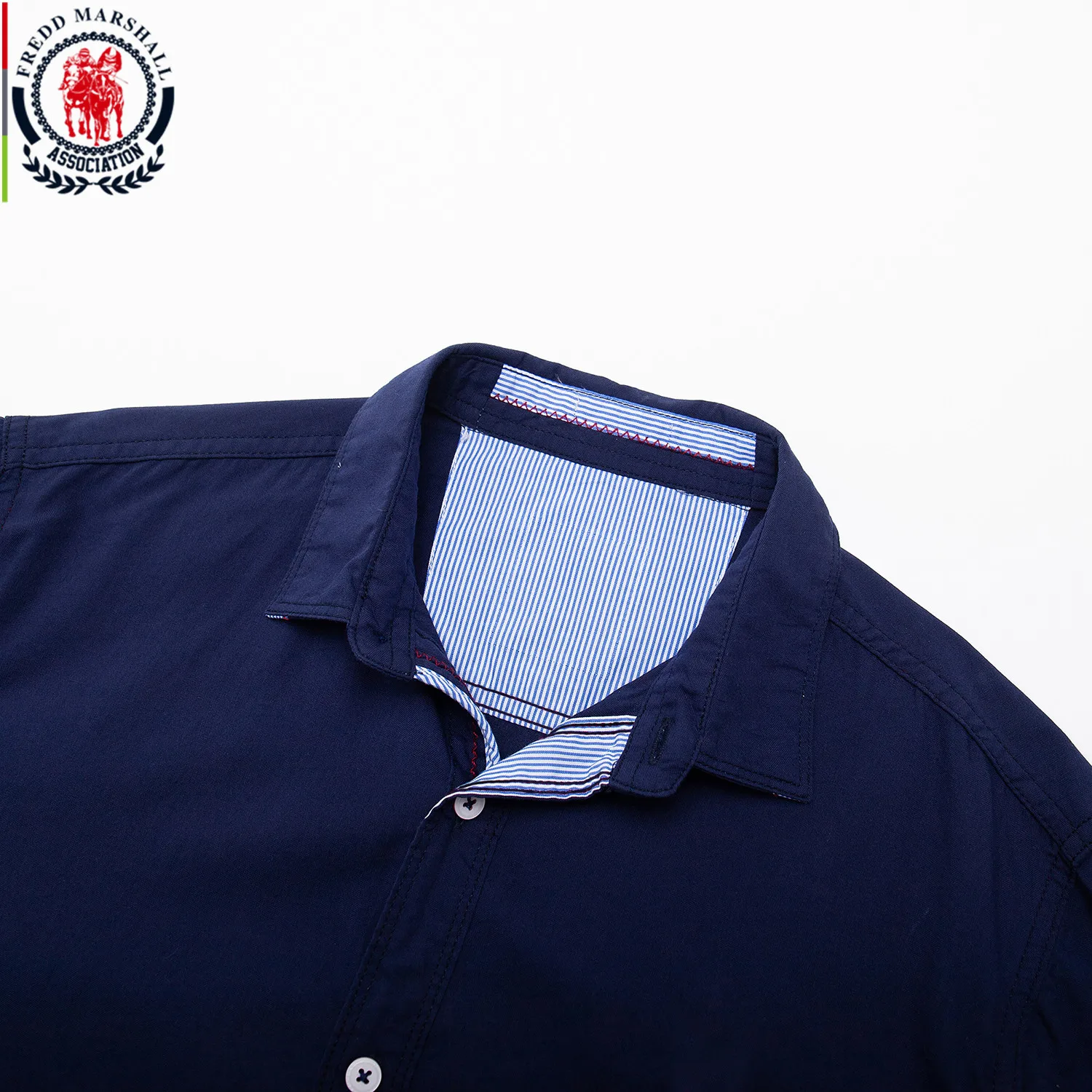 Fredd Marshall новинка 2019 свернутые рукава Классическая рубашка для мужчин 100% хлопок
