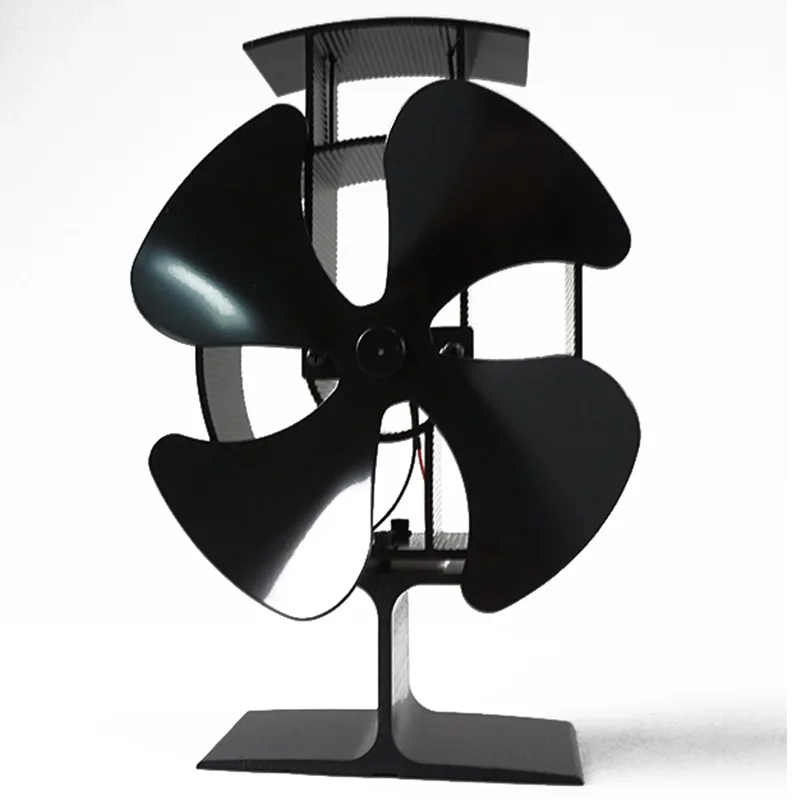 4 лопасти деревянная горелка нагреватель вентилятор плита камин тепловая