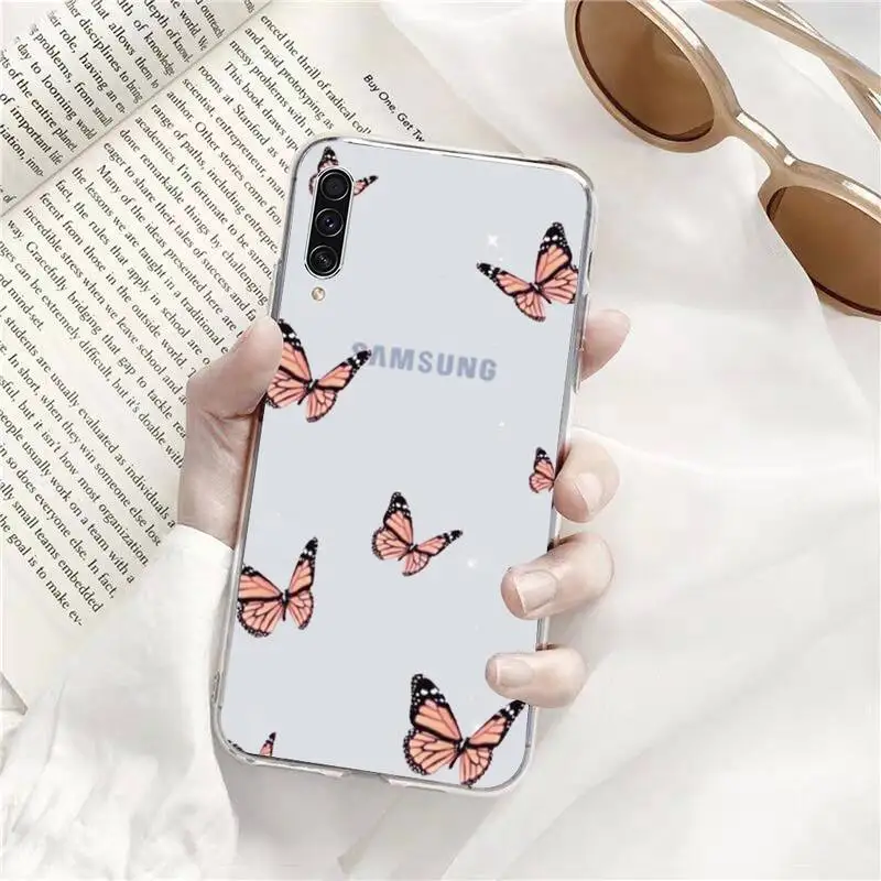 

butterfly blue animal Phone Case Transparent for Samsung s9 s10 s20 Huawei honor P20 P30 P40 xiaomi note mi 8 9 pro lite plus