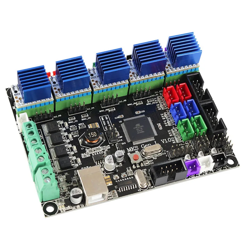 

3D Printer Board MKS Gen L V1.0 Controller with 5Pcs TMC2209V2.0 for Ramps1.4/Mega2560 R3 AS99