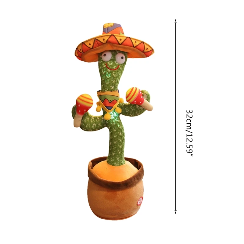 

Funny Singing Dancing Recording Cactus Plush Doll Kids Electronic Music Toys Home Decor