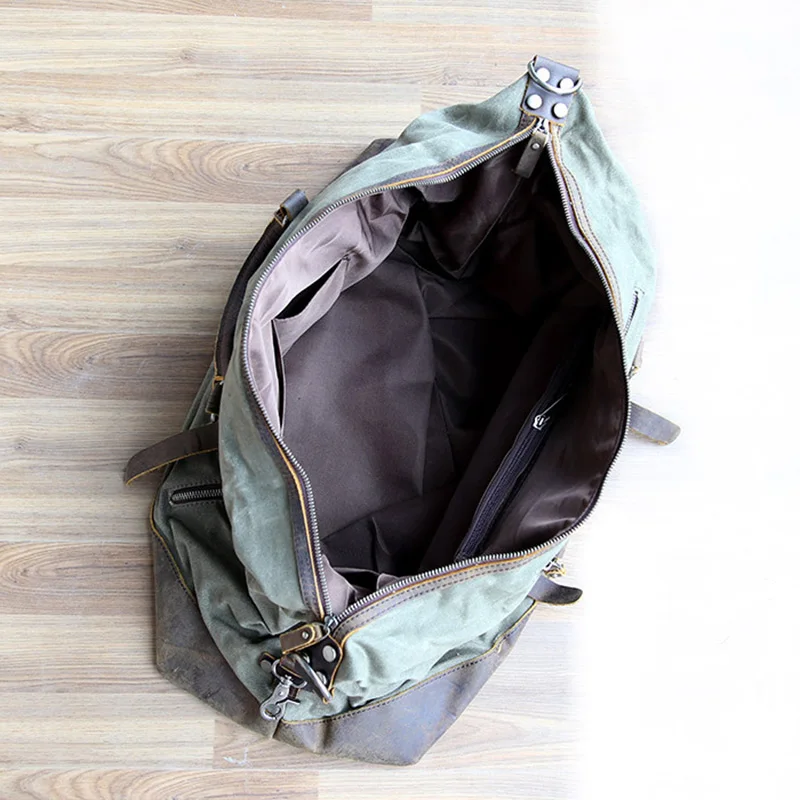 Винтажная Вощеная холщовая мужская сумка для путешествий большая