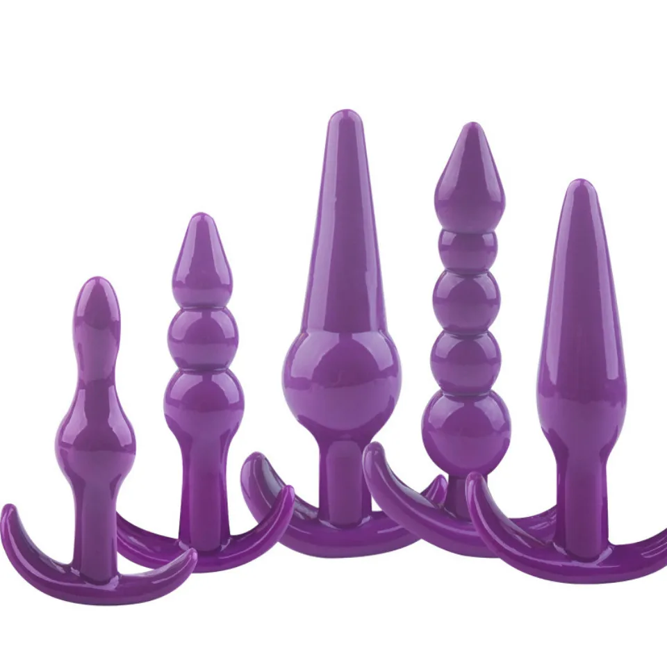 Силиконовая Анальная пробка задний двор 5 шт./компл. секс игрушки для пары