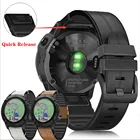 Ремешок для часов Garmin Fenix 6 Pro, Sapphire 5 Plus, быстросъемный ремешок из натуральной кожи и силиконовый ремешок для часов