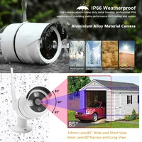 P2P 4CH CCTV Wireless NVR Kit 12 Inch Monitor 4pcs 3ps Array 960P HD WIFI Outdoor IP Camera Surveilance System HDD Disk optional