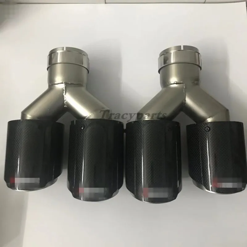 2шт левый + правый автомобиль двойной Akrapovic Глянцевая универсальная нержавеющая