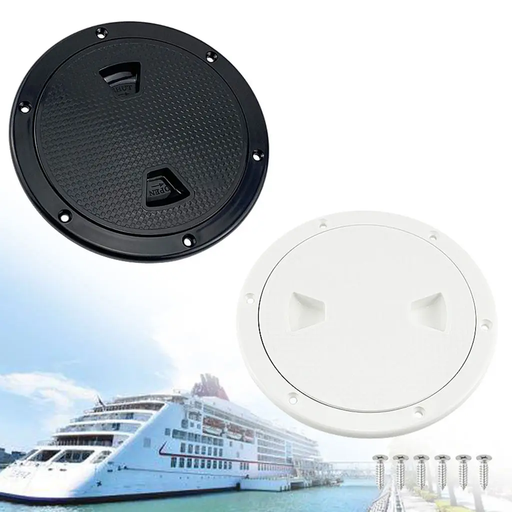 

Boat 6 inch Access Port Hatch Cover Deck Plate Screw Out Anti Corrosive Fit for Marine