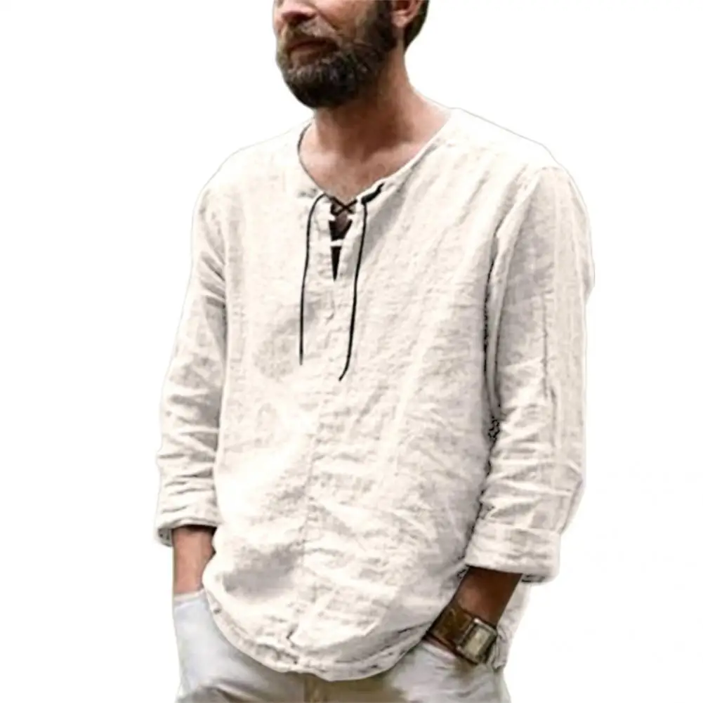 

Moisture-wicking Classic V Neck Solid Color Men Shirt Lightweight Tee Shirt V Neck Streetwear