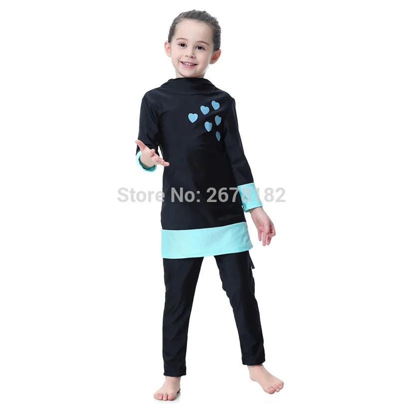 Милый мусульманский купальный костюм для девочек одежда купания коллекция 2018