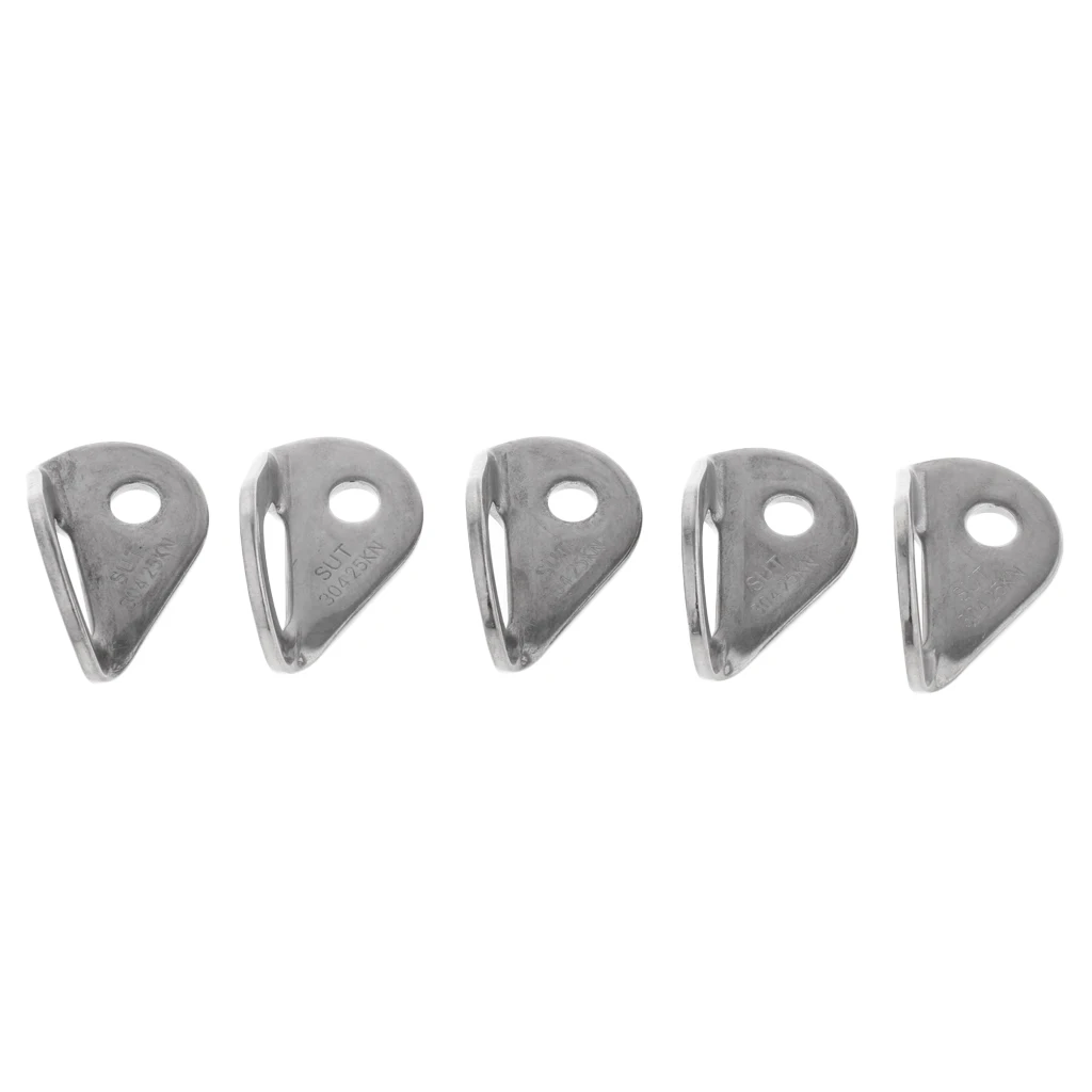 

5 Pcs Stainless Steel Anchor Point Bolt Hangers 10mm 25KN/5600Lb Rock Climbing Accessories Rock Climbing Bolt Hangers