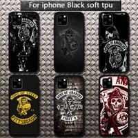 sons of anarchy skull logo phone case for iphone etui 11 12 pro se 20 max xr xs x 7 8 6s plus mini fundas coque cover