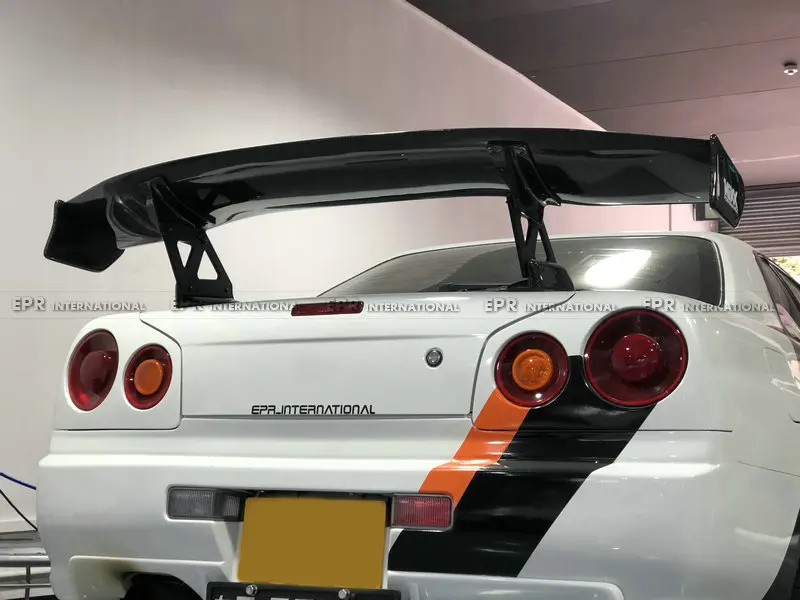 Car-styling For Nissan GTR Skyline R34 TS Style Carbon Fiber rear GT Spoiler wing Lips Aero Tuning Bodykit |