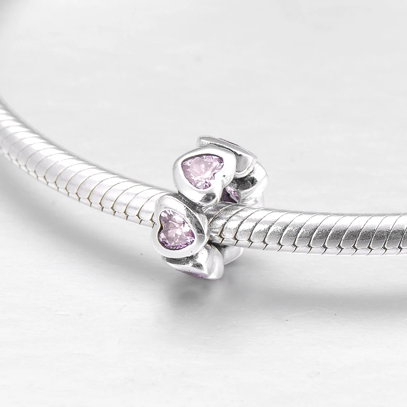 Круглые блестящие сердца подлинные искусственные Серебристые фиолетовые бусины